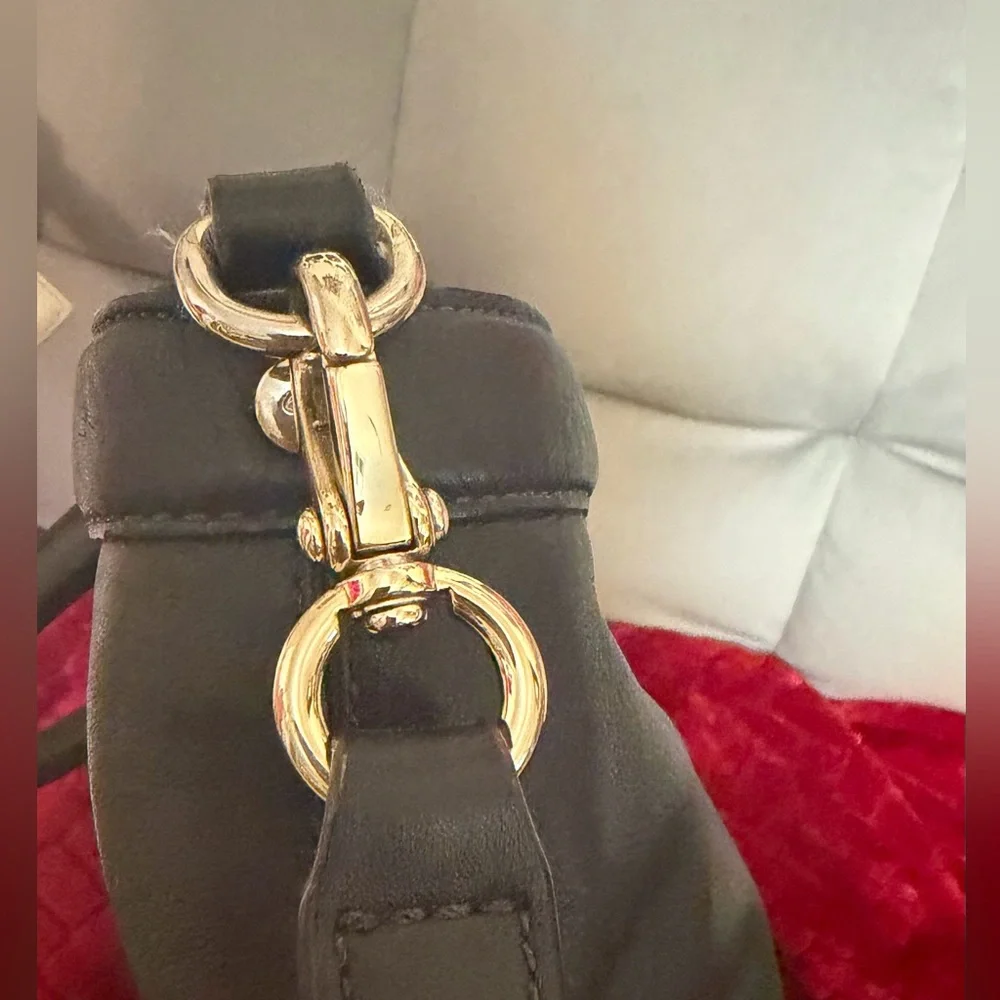 Kate Spade New York Staci Large Black Leather Satchel Shoulder Bag Gold Hardware
